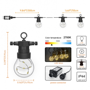 LED户外灯 - HCP065  G50铜线户外灯串